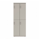 Prime™ 65.6"H Double Column Locker, Two Rows, 24"W x 18"D, Flat Metal Doors - Right Opening