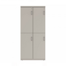 Prime™ 65.6"H Double Column Locker, Two Rows, 30"W x 18"D, Flat Metal Doors - Left Opening
