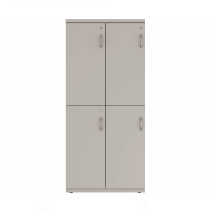 Prime™ 65.6"H Double Column Locker, Two Rows, 30"W x 18"D, Flat Metal Doors - Left Opening