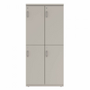 Prime™ 65.6"H Double Column Locker, Two Rows, 30"W x 18"D, Flat Metal Doors - Right Opening