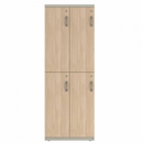 Prime™ 65.6"H Double Column Locker, Two Rows, 24"W x 18"D, Laminate Doors - Left Opening