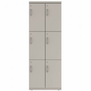 Prime™ 65.6"H Double Column Locker, Three Rows, 30"W x 18"D, Flat Metal Doors - Left Opening