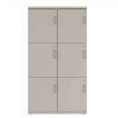 Prime™ 65.6"H Double Column Locker, Three Rows, 36"W x 18"D, Flat Metal Doors - Left Opening