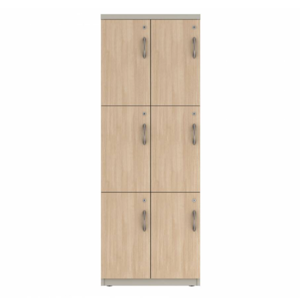 Prime™ 65.6"H Double Column Locker, Three Rows, 24"W x 18"D, Laminate Doors - Left Opening