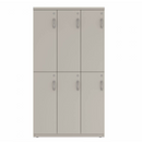 Prime™ 65.6"H Triple Column Locker, Two Rows, 36"W x 18"D, Flat Metal Doors - Left Opening