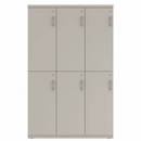 Prime™ 65.6"H Triple Column Locker, Two Rows, 42"W x 18"D, Flat Metal Doors - Left Opening