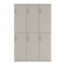 Prime™ 65.6"H Triple Column Locker, Two Rows, 42"W x 18"D, Flat Metal Doors - Right Opening