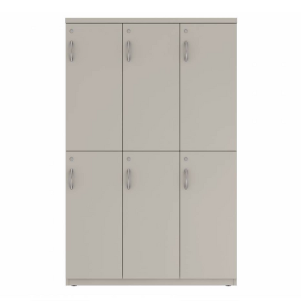 Prime™ 65.6"H Triple Column Locker, Two Rows, 42"W x 18"D, Flat Metal Doors - Right Opening