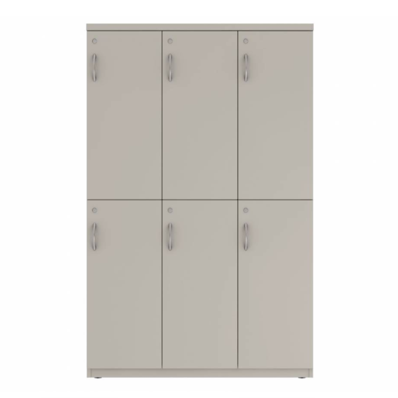Prime™ 65.6"H Triple Column Locker, Two Rows, 42"W x 18"D, Flat Metal Doors - Right Opening