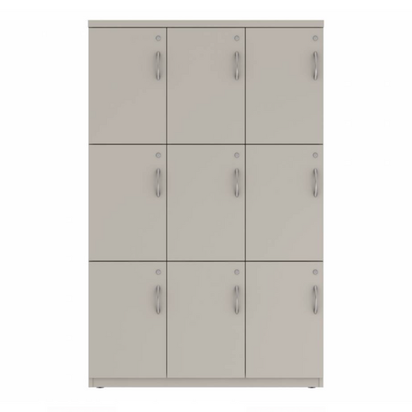 Prime™ 65.6"H Triple Column Locker, Three Rows, 42"W x 18"D, Flat Metal Doors - Left Opening