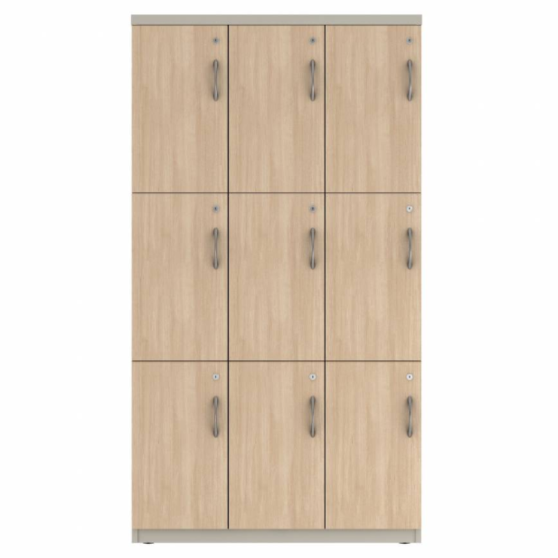 Prime™ 65.6"H Triple Column Locker, Three Rows, 36"W x 18"D, Laminate Doors - Left Opening