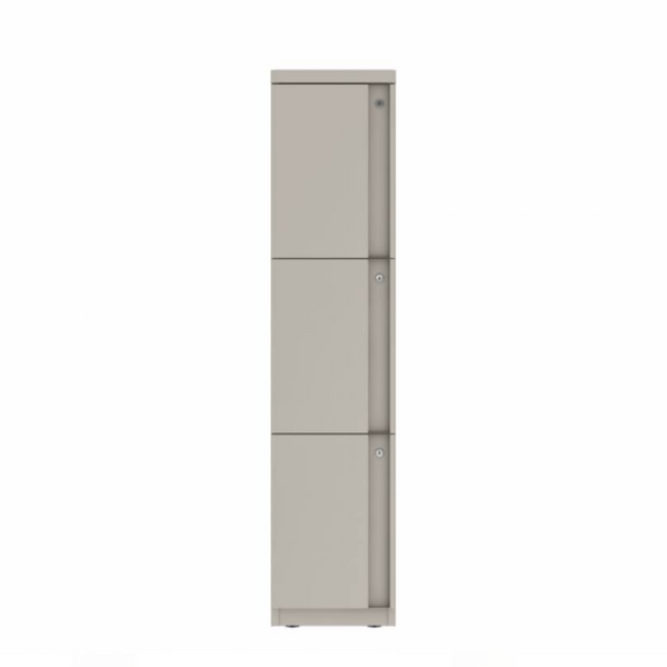 Prime™ 53.6"H Single Column Locker, Three Rows, 12"W x 18"D, Full Pull Doors - Left Opening