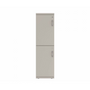 Prime™ 53.6"H Single Column Locker, Two Rows, 15"W x 18"D, Flat Metal Doors - Left Opening
