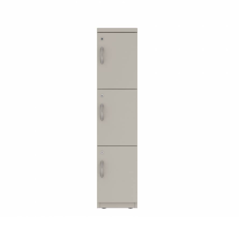Prime™ 53.6"H Single Column Locker, Three Rows, 12"W x 18"D, Flat Metal Doors - Right Opening