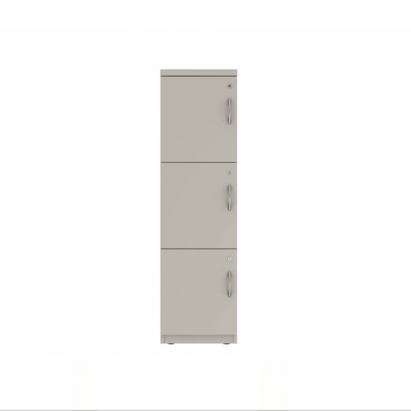 Prime™ 53.6"H Single Column Locker, Three Rows, 15"W x 18"D, Flat Metal Doors - Left Opening