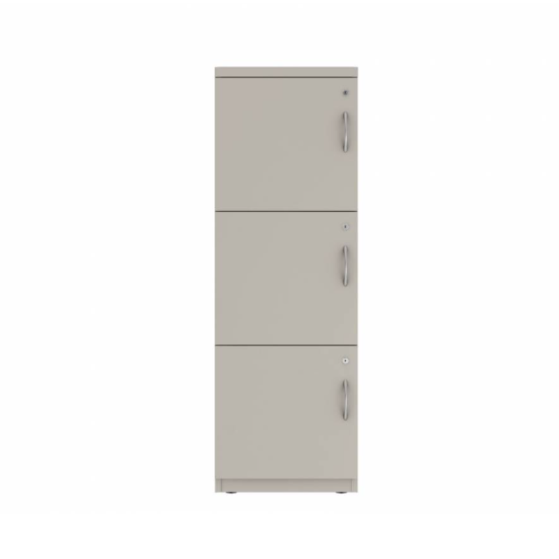Prime™ 53.6"H Single Column Locker, Three Rows, 18"W x 18"D, Flat Metal Doors - Left Opening