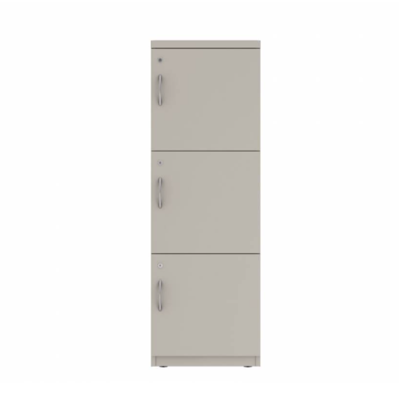 Prime™ 53.6"H Single Column Locker, Three Rows, 18"W x 18"D, Flat Metal Doors - Right Opening