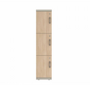 Prime™ 53.6"H Single Column Locker, Three Rows, 12"W x 18"D, Laminate Doors - Left Opening