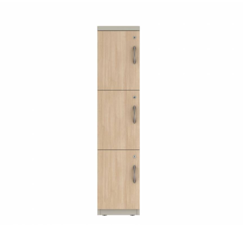 Prime™ 53.6"H Single Column Locker, Three Rows, 12"W x 18"D, Laminate Doors - Left Opening