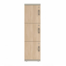 Prime™ 53.6"H Single Column Locker, Three Rows, 15"W x 18"D, Laminate Doors - Left Opening
