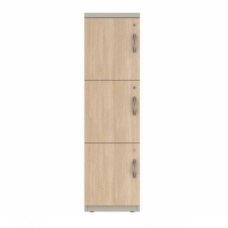 Prime™ 53.6"H Single Column Locker, Three Rows, 15"W x 18"D, Laminate Doors - Left Opening