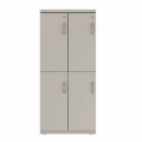 Prime™ 53.6"H Double Column Locker, Two Rows, 24"W x 18"D, Flat Metal Doors - Left Opening