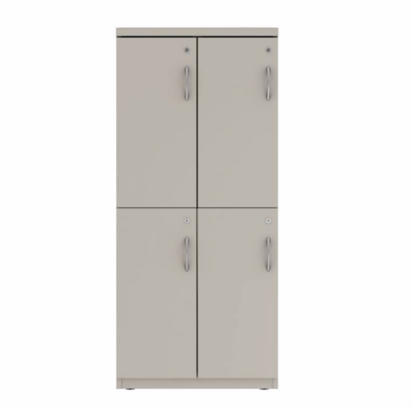 Prime™ 53.6"H Double Column Locker, Two Rows, 24"W x 18"D, Flat Metal Doors - Left Opening
