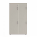Prime™ 53.6"H Double Column Locker, Two Rows, 30"W x 18"D, Flat Metal Doors - Left Opening
