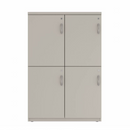 Prime™ 53.6"H Double Column Locker, Two Rows, 36"W x 18"D, Flat Metal Doors - Left Opening