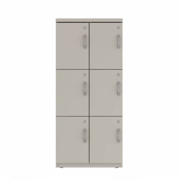 Prime™ 53.6"H Double Column Locker, Three Rows, 24"W x 18"D, Flat Metal Doors - Left Opening