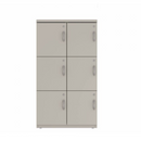 Prime™ 53.6"H Double Column Locker, Three Rows, 30"W x 18"D, Flat Metal Doors - Left Opening