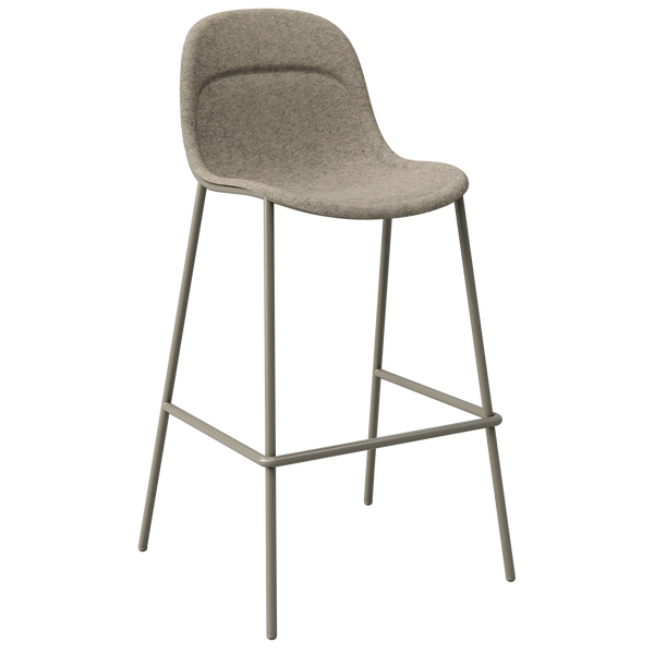 Vale PET Felt High Back Bar Height Stool