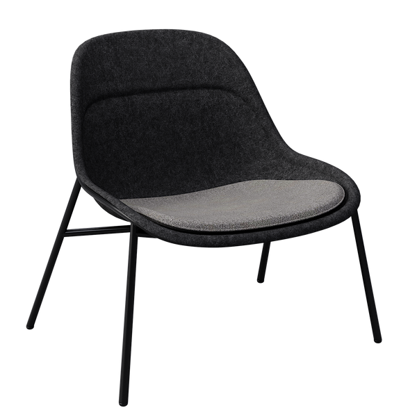 Vale Armless PET Felt Lounge Chair