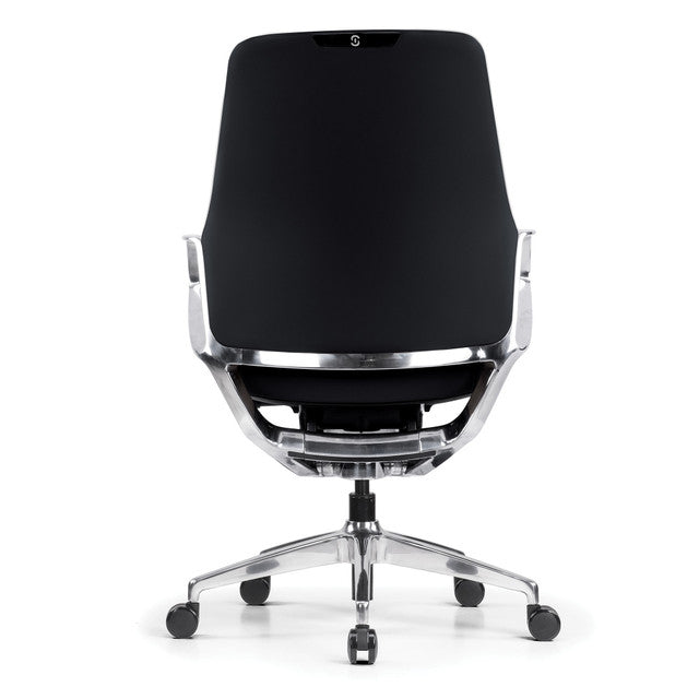 Veneto Executive Mid Back Chair with Polished Aluminum Frame