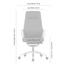 Veneto High Back Executive Chair with Polished Aluminum Frame