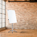 Vizual Magnetic Glass Mobile Easel with Chrome Frame