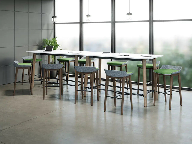Voodoo 36" x 72" Rectangle Cafe Table HPL Top with Matching 3MM PVC Knife Edge