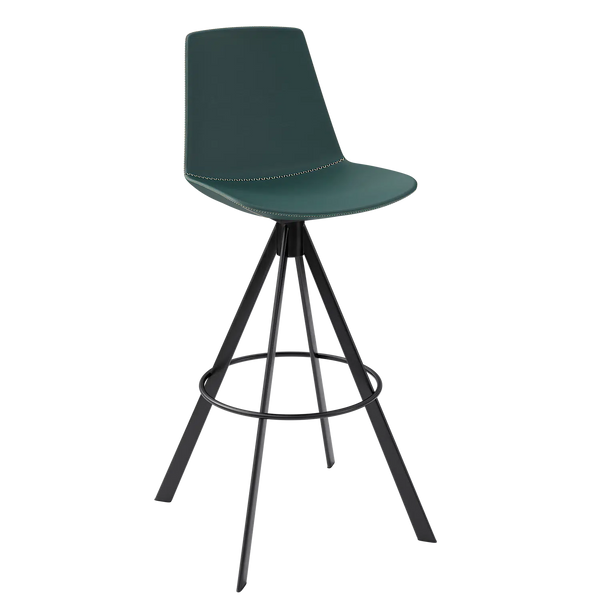 Zoso Contemporary Faux Leather Swivel Bar Stool