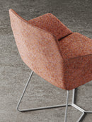 Ardyn Low Back Lounge Chair Wire Base