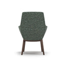 Ardyn Mid Back Lounge Chair 4-Leg Wood Base