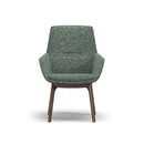 Ardyn Mid Back Lounge Chair 4-Leg Wood Base