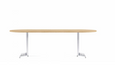 Anywhere 96"W x 48"D Racetrack Conference Table with Tapered Blade Bases & One Piece Top
