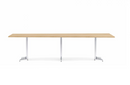 Anywhere 144"W x 60"D Wedge Conference Table with Tapered Blade Bases & Two Piece Top