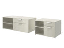 Calibrate Series Storage Combo Units with BF Pedestal and Bookcase