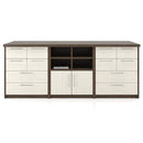 Workstation Storage Cabinet with Open Compartments and 2 Doors (Without Top)
