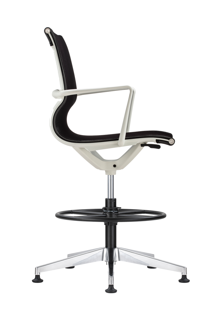 Kinetic Stool White Frame Spider Mesh Color Task Chair