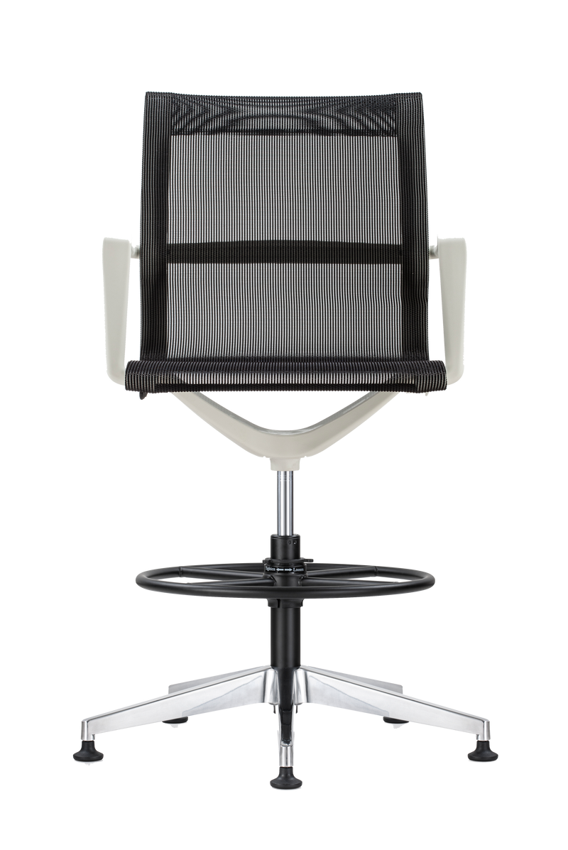 Kinetic Stool White Frame Spider Mesh Color Task Chair