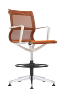 Kinetic Stool White Frame Spider Mesh Color Task Chair