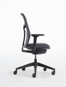Chelsea Task Chair, Black Base, Black Frame, Grey 3D Knit
