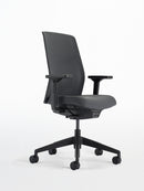 Chelsea Task Chair, Black Base, Black Frame, Grey 3D Knit